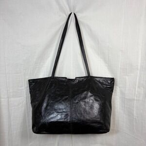 Latico Distressed Leather Shoulder Tote Bag Black Phone Pocket